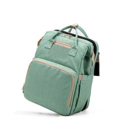 image-Mummy Bag - Large Capacity, Portable, Multi-Function, Oxford, Green/Black/Gray