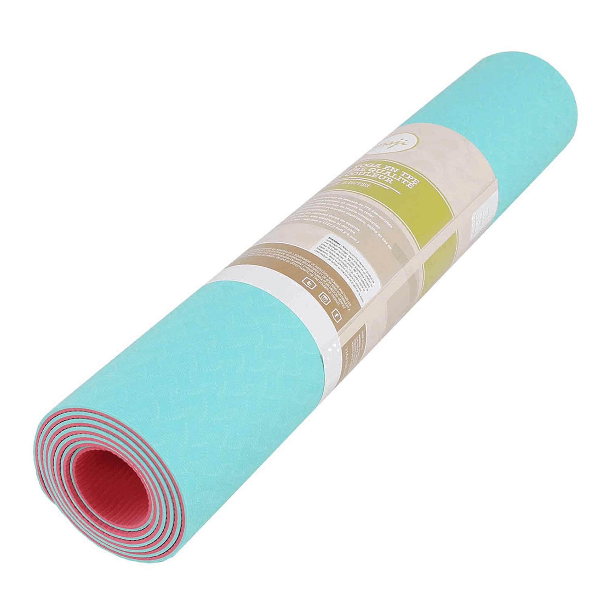 image-2-Tone TPE Yoga Mat 24" x 68" x 4mm Non-Slip