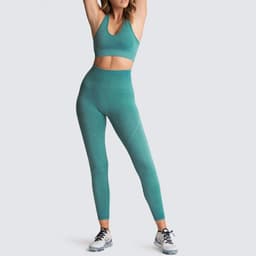 image-European and American Seamless Knitting Slim Hip Lifting Moisture Wicking Sports Fitness Wear Beautiful Back Fitness Bra Yoga Suit