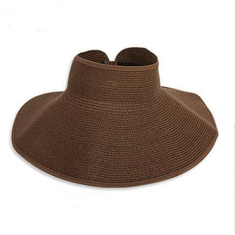image-Bamboo Fiber Summer Straw Hat - Army Green Wide Brim Sunshade Cap