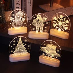 image-3D night light room decoration Christmas decorations ornaments ins Christmas gifts LED Christmas lights string
