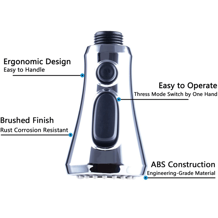 image-Pull-out Kitchen Faucet Shower - Modern Minimalist