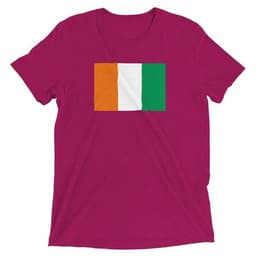 image-Drapeau de la Côte d'Ivoire - T-shirt unisexe triblend-ras du cou