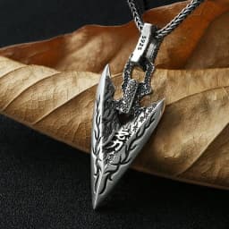 image-S925 Silver Retro Pendant Necklace - Men's Geometric