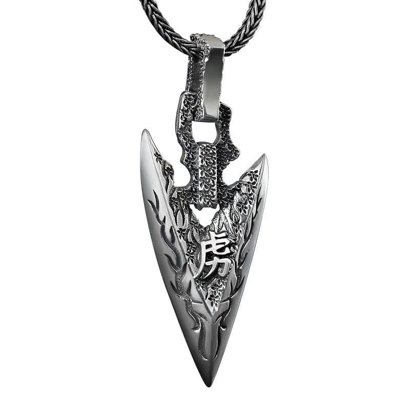 image-S925 Silver Retro Pendant Necklace - Men's Geometric