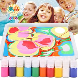 image-Children's Water Painting Set DIY Pigment Floating Water Painting Creative Wet Painting Hand Painting Graffiti Educational Toys Wholesale