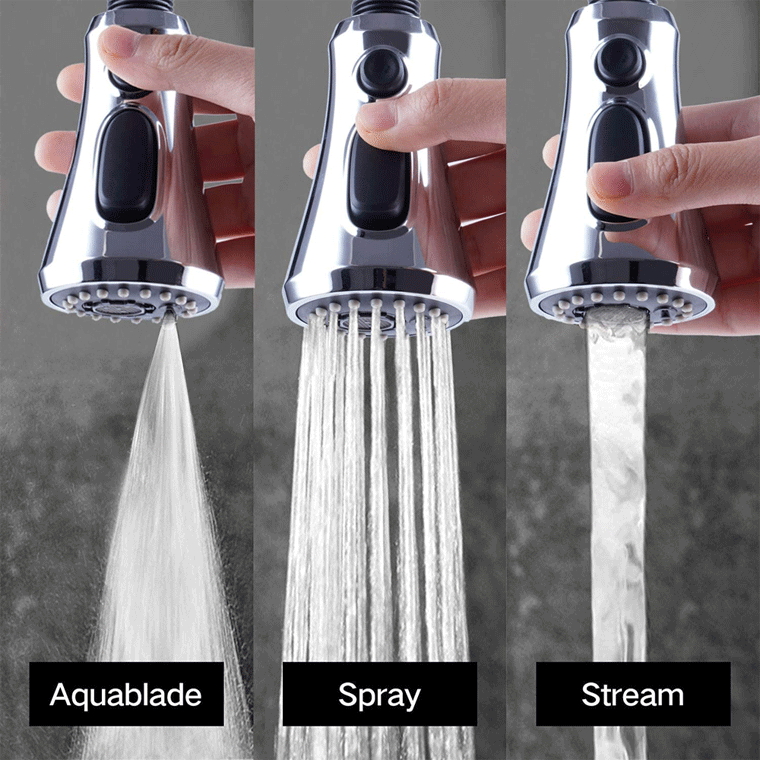 image-Pull-out Kitchen Faucet Shower - Modern Minimalist