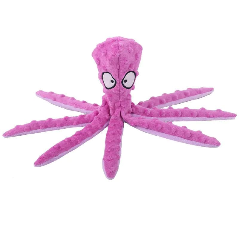image-Octopus Plush Toy - Puzzle Bite Resistant Pet Dog Toy for Cats and Dogs