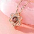 image-I Love You Projection Necklace - Titanium Steel Rose Gold