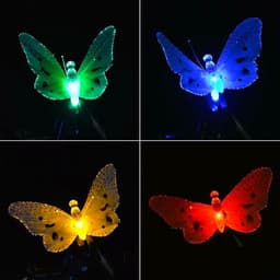 image-Cross-border Explosive Solar Fiber Butterfly Light String 12LED Outdoor Waterproof Colorful Light Garden Garden Decorative Light