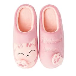 image-Cotton Slippers Lucky Cat Women Brown Size 44-45