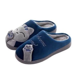 image-Cotton Slippers Lucky Cat Women Brown Size 44-45