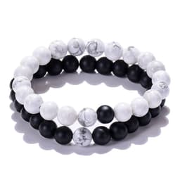 image-Classic Black Matte Green Malachite Bracelets Suitable Women Men Elastic Strand Jewelry