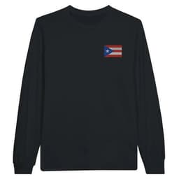 image-T-shirt à manches longues Drapeau de Porto Rico en broderie
