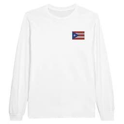 image-T-shirt à manches longues Drapeau de Porto Rico en broderie