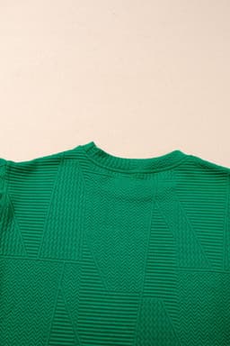 image-Skobeloff Textured Ruffle Split Top & Shorts Set