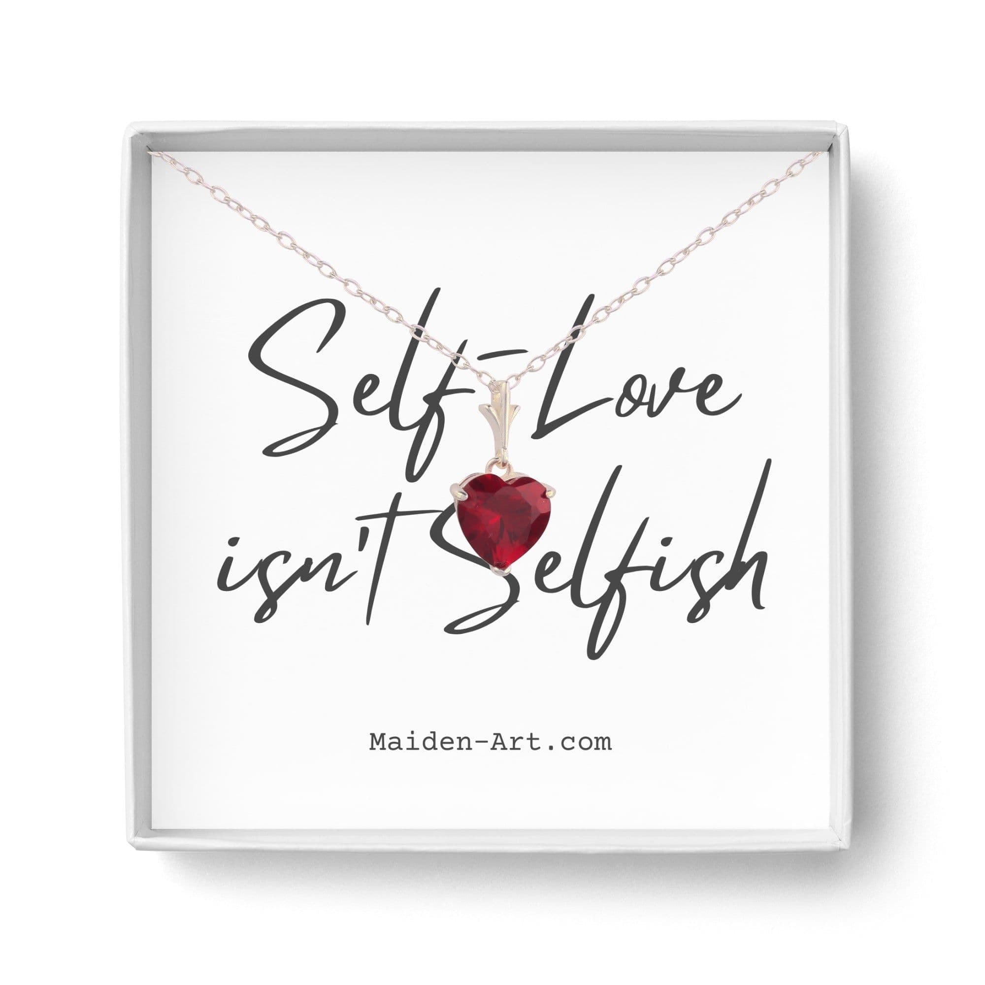 image-925 Sterling Silver Necklace Red Heart Pendant