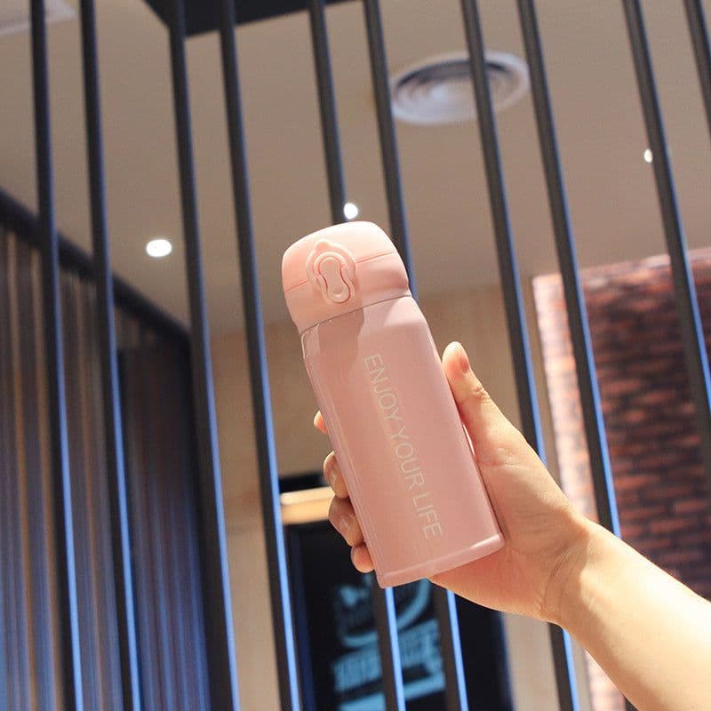 image-Portable Water Cup With Vacuum Bounce Cover 350ml Cup Male