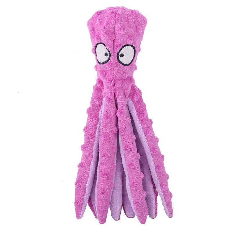 image-Octopus Plush Toy - Puzzle Bite Resistant Pet Dog Toy for Cats and Dogs