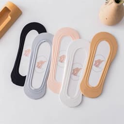 image-Women's Cotton Boat Socks - Invisible Low Cut