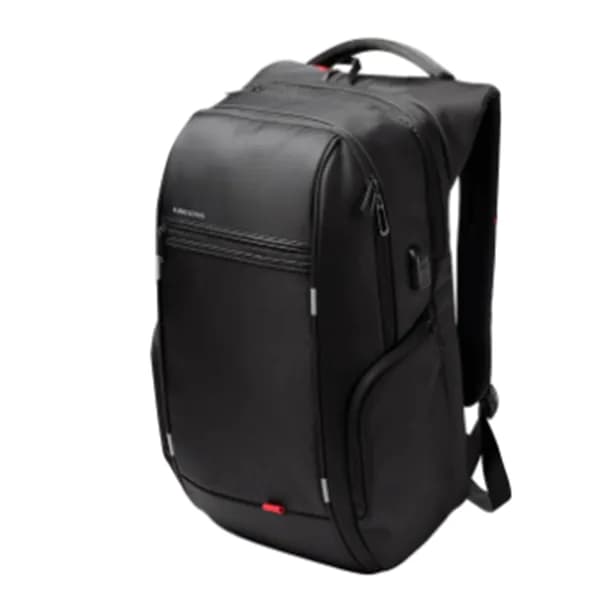 image-Pure Color Large Laptop Backpack With Usb Charging Port