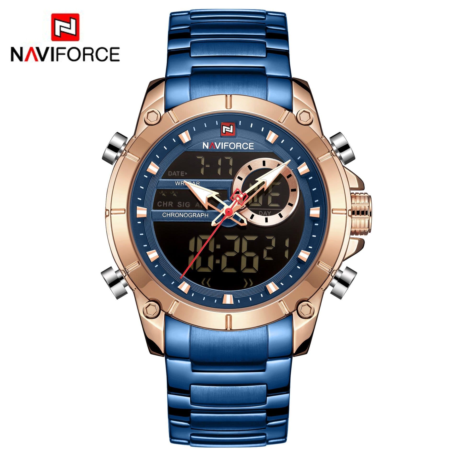 image-NAVIFORCE 9163 Men's Watch Gold 43.5mm