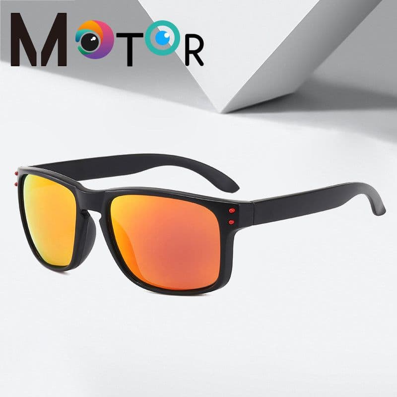 image-MOTOR Polarized Sunglasses - Gray Red UV400