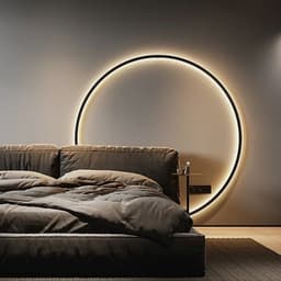 image-Modern Decor LED Wall Lamp For Bedroom Living Room Home Nordic Design Round Ring Indoor USB Wall Sconce Lighting Fixture