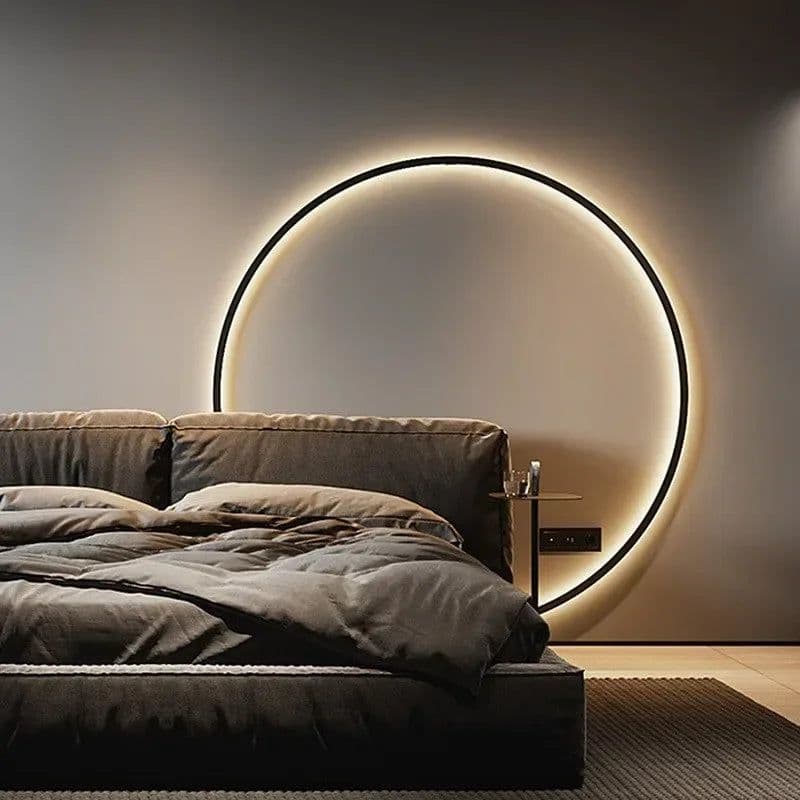 image-Modern Decor LED Wall Lamp For Bedroom Living Room Home Nordic Design Round Ring Indoor USB Wall Sconce Lighting Fixture