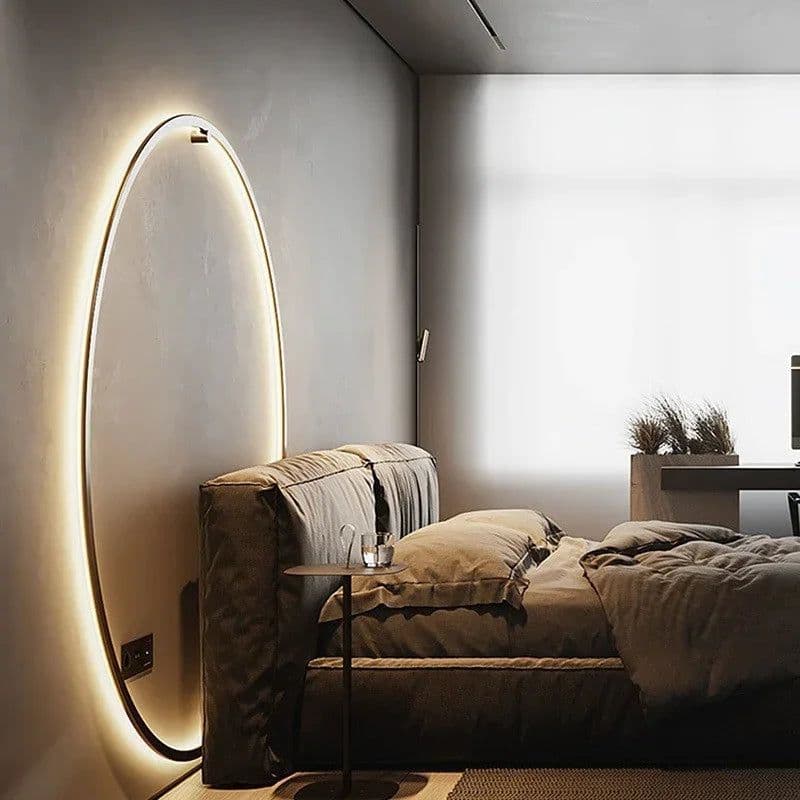 image-Modern Decor LED Wall Lamp For Bedroom Living Room Home Nordic Design Round Ring Indoor USB Wall Sconce Lighting Fixture