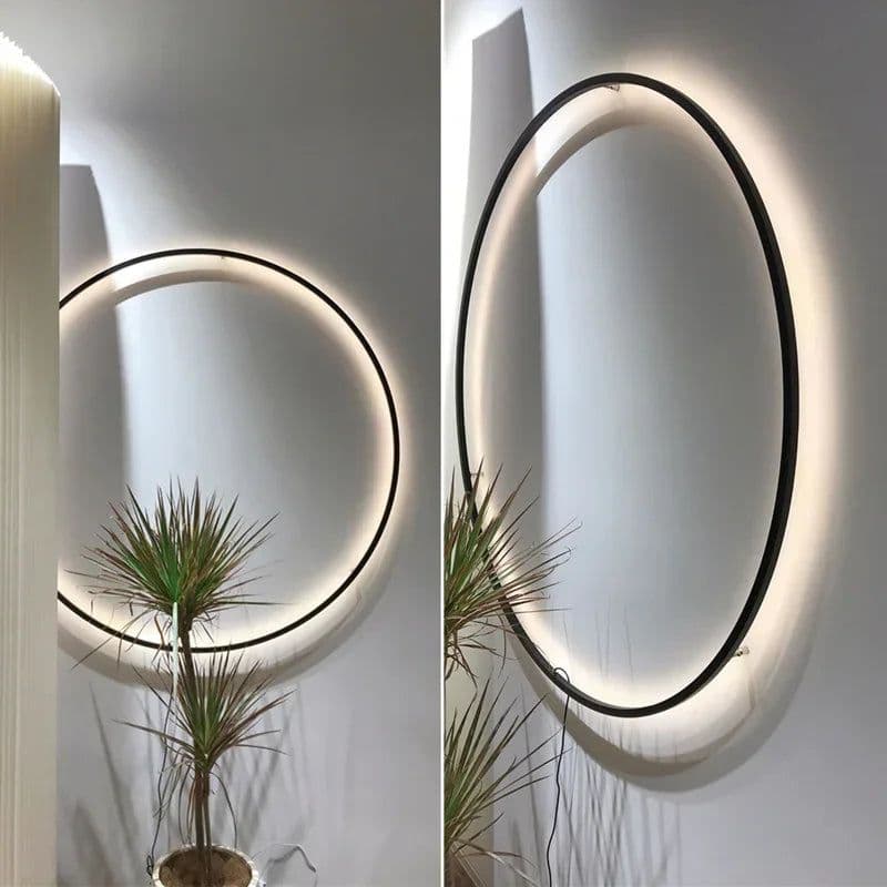 image-Modern Decor LED Wall Lamp For Bedroom Living Room Home Nordic Design Round Ring Indoor USB Wall Sconce Lighting Fixture