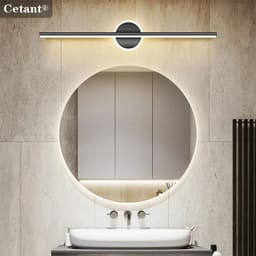 image-Modern LED Wall Lamp Black Gold Mirror Light Dresser Bathroom Toilet Long Strip Lamps Home Decor Led Lighting Fixture Lustre