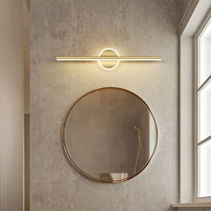 image-Modern LED Wall Lamp Black Gold Mirror Light Dresser Bathroom Toilet Long Strip Lamps Home Decor Led Lighting Fixture Lustre