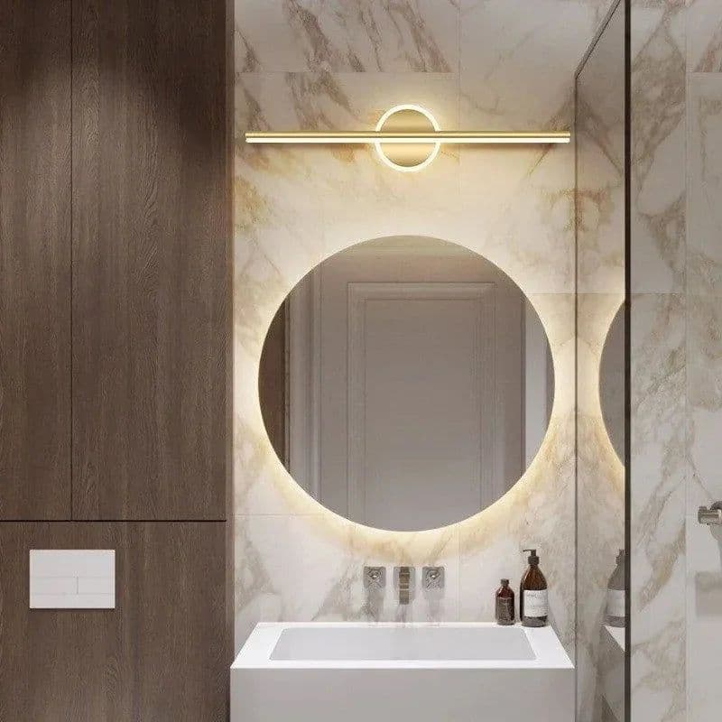 image-Modern LED Wall Lamp Black Gold Mirror Light Dresser Bathroom Toilet Long Strip Lamps Home Decor Led Lighting Fixture Lustre