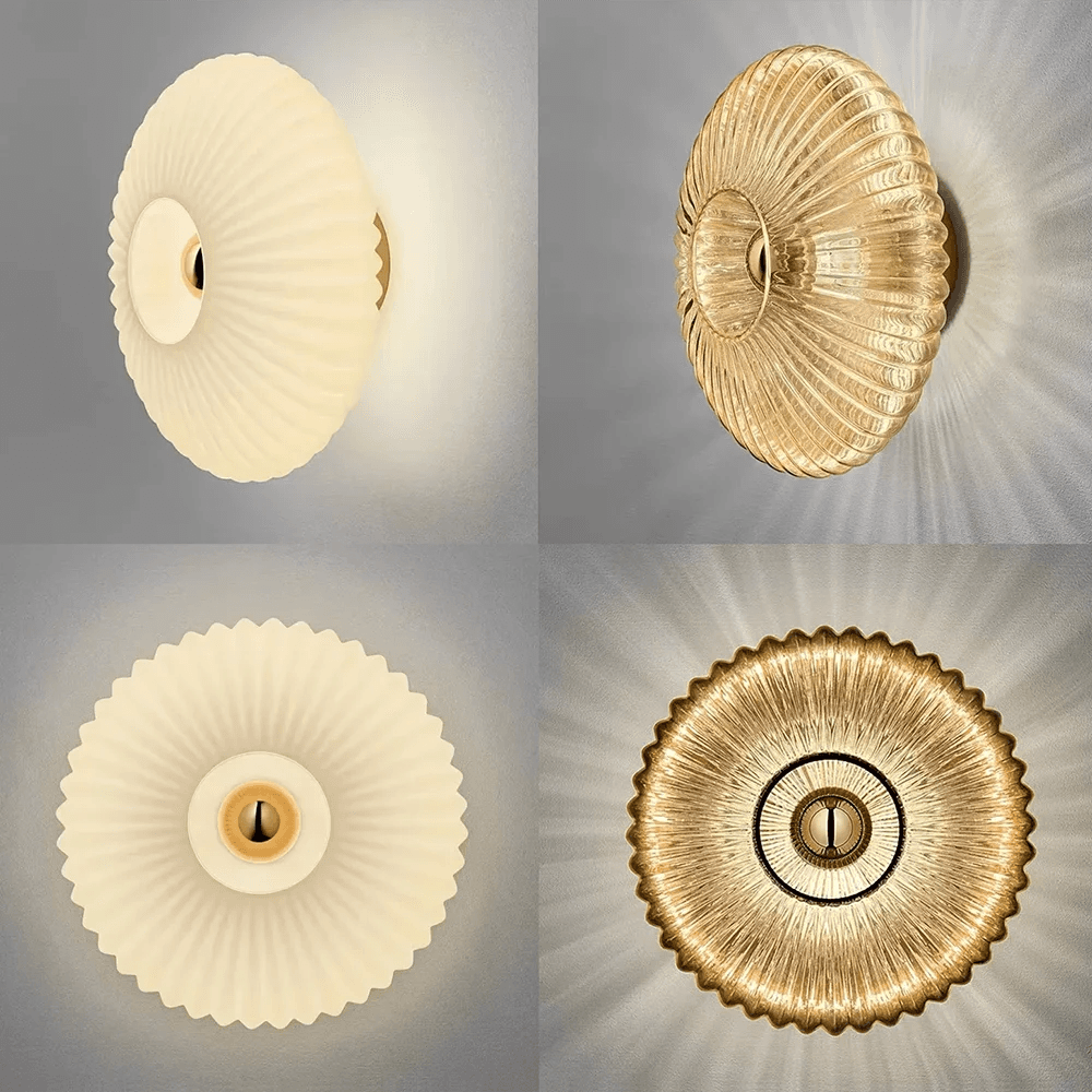 image-Modern LED Wall Lamps Glass Ripple Lights Corridor Aisle Staircase Dining Backdrop Simple Indoor Home Decoration Lustre Fixtures