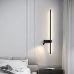 image-Modern Simple Long LED Wall Lamp Creative Rotatable Spotlights Living Room Bedroom Bedside Lighting Background Wall Home Decor