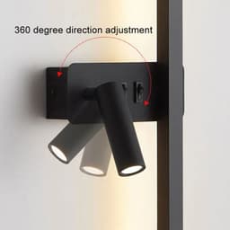 image-Modern Simple Long LED Wall Lamp Creative Rotatable Spotlights Living Room Bedroom Bedside Lighting Background Wall Home Decor