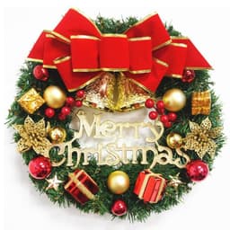 image-Christmas wreath holiday decoration 30cm Christmas wreath pendant