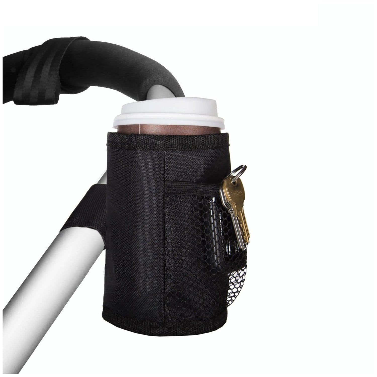 image-Stroller Umbrella Car Thermal Insulation Bag - Black 14x10cm Oxford Cloth