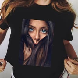 image-Black Harajuku T-Shirt Plus Size Short Sleeve
