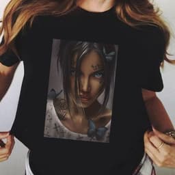 image-Black Harajuku T-Shirt Plus Size Short Sleeve