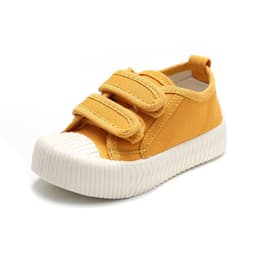 image-Pug Canvas Toddler Shoes - Khaki, Unisex, Spring/Autumn, 18.5cm, Wear-resistant