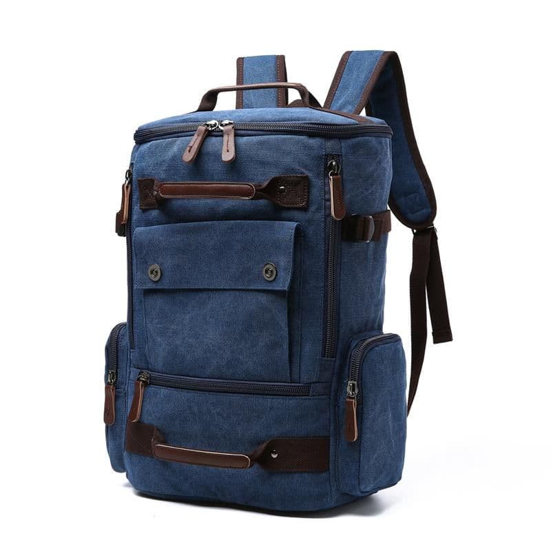 image-Large Canvas Shoulder Casual Backpack For Unisex