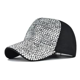 image-Flash Diamond Baseball Light Board Cap For Women