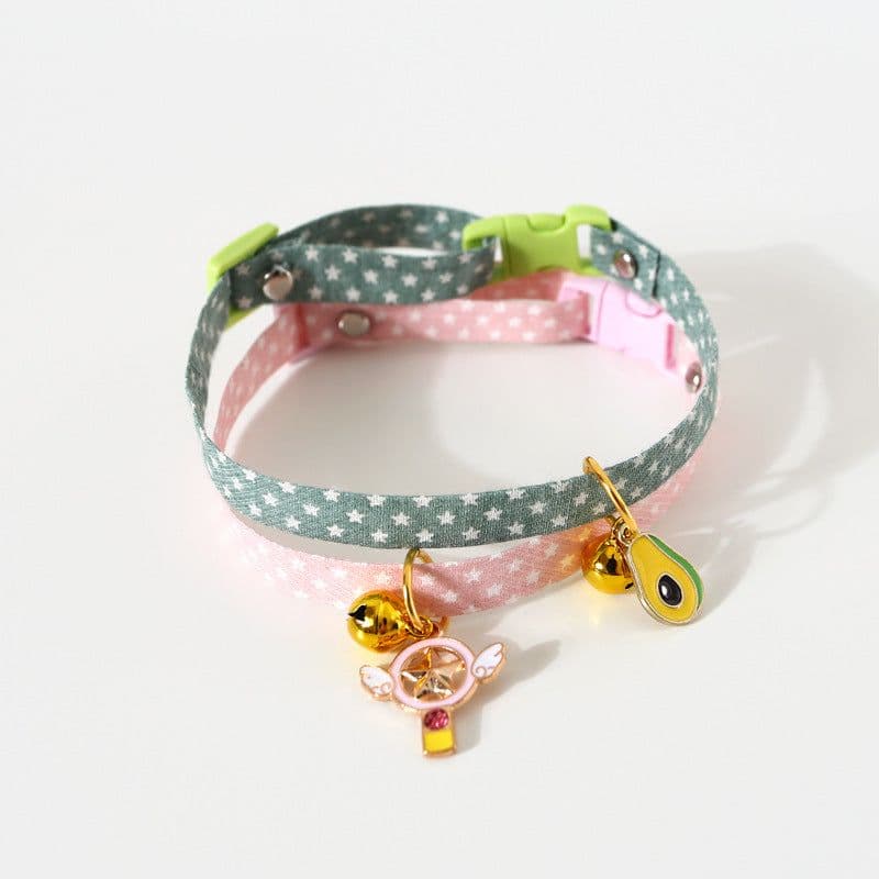 image-Dayuanzi Pet Collar - Denim Pink Cat Claw S