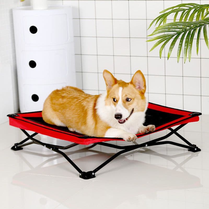 image-Pet folding bed for small, medium and large dogs, suitable for all seasons, pet corgi, Samoyed dog, breathable and comfortable bed