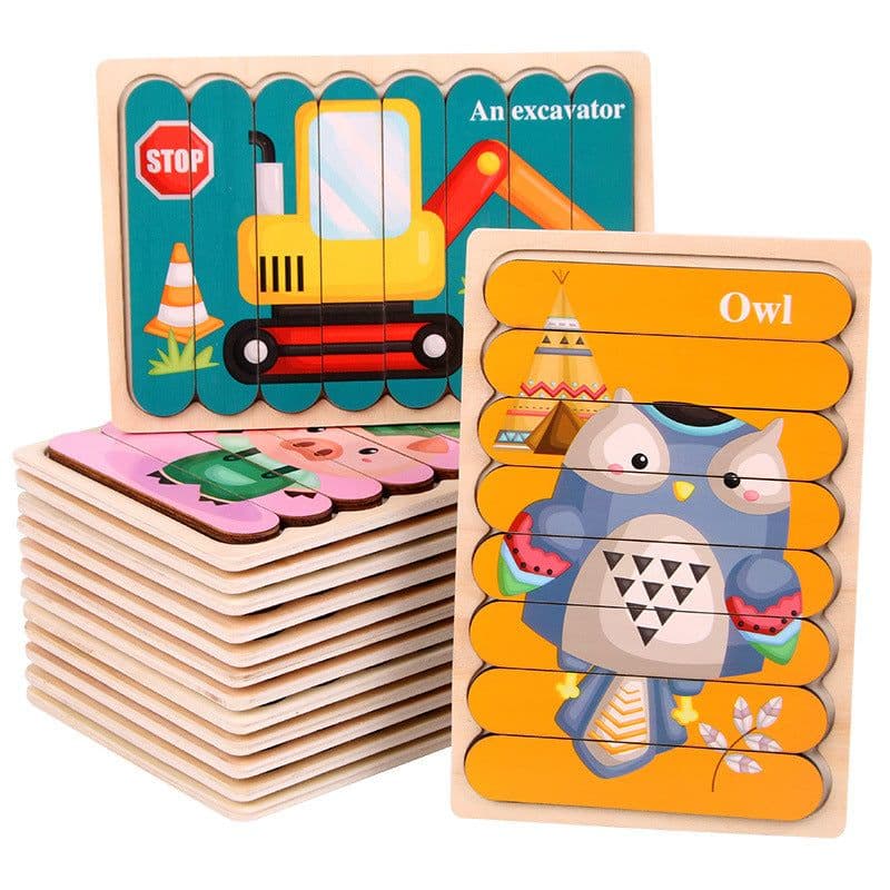 image-Mubei Wooden Puzzle - Mermaid Seahorse 18cm