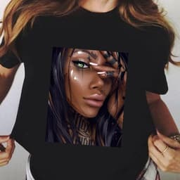 image-Black Harajuku T-Shirt Plus Size Short Sleeve