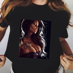 image-Black Harajuku T-Shirt Plus Size Short Sleeve