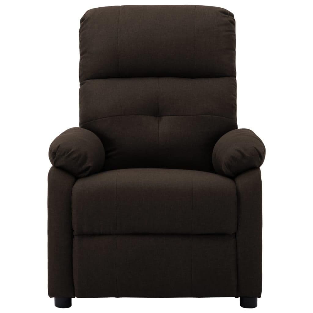 image-vidaXL Massage Chair Dark Brown Fabric, Wood, Metal 28.7 x 35.4 x 39.4 in